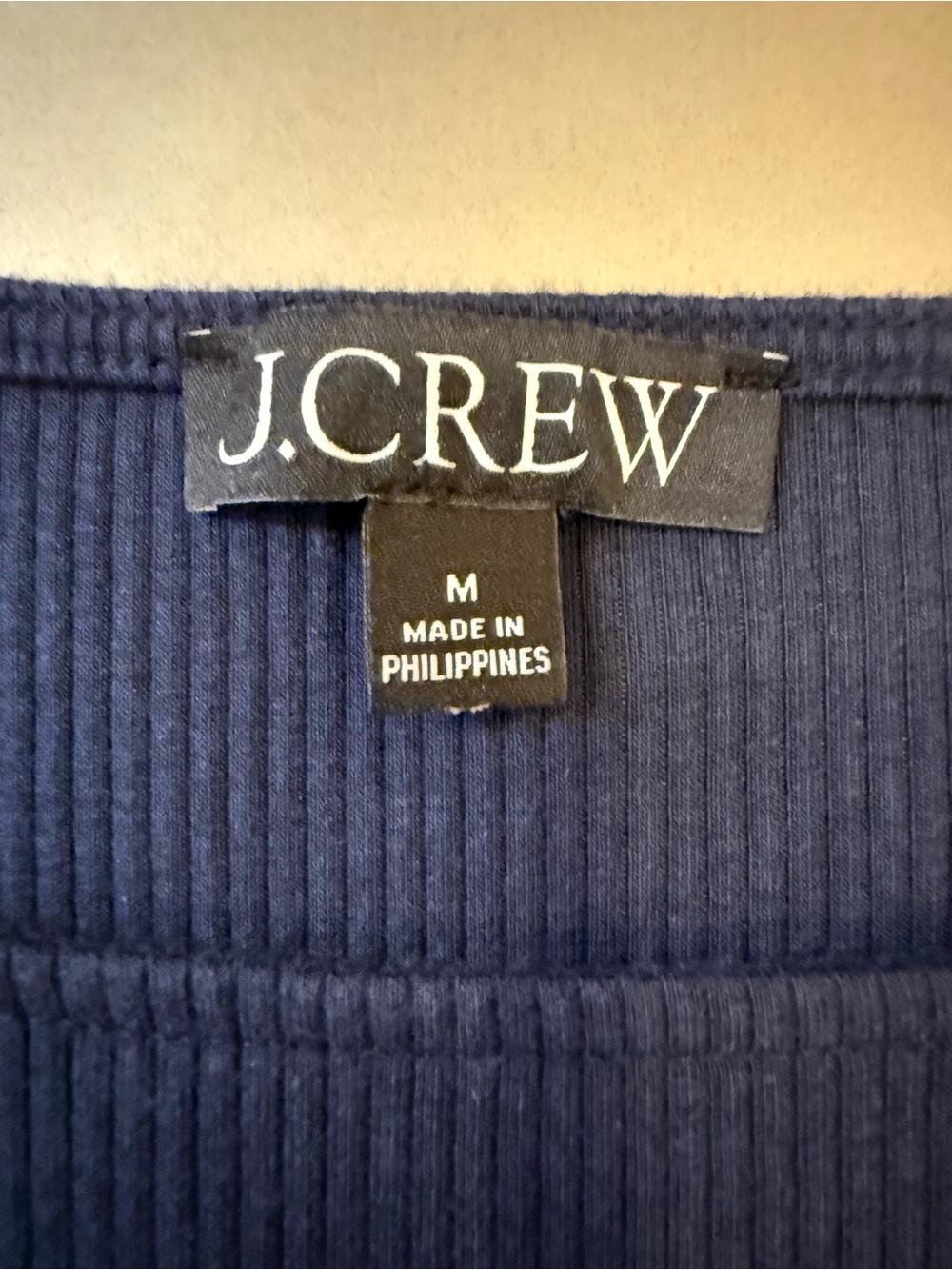 J. Crew Navy Ribbed Top - Picture 4 of 8
